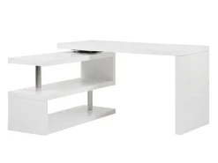 Uitschuifbaar Bureau Nicephore Ii - Wit Gelakt Mdf - Draaiend Blad 360°-Vente-unique Hot
