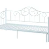 Uitschuifbare Bedbank Sebille - Metaal - 2 X 90 X 200 Cm Of 180 X 200 Cm - Wit - Optie Matras-Vente-unique