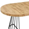 Uitschuifbare Eettafel 2 Tot 12 Plaatsen Van Mdf En Staal - Naturel En Zwart - Firela-Vente-unique New