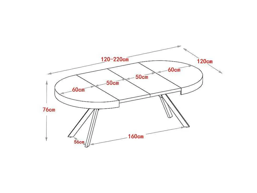 Uitschuifbare Eettafel 4 Tot 8 Plaatsen Van Mdf En Staal - Wit Gelakt En Zwart - Komoni-Vente-unique Best