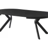 Uitschuifbare Eettafel 4 Tot 8 Personen Mdf En Staal Zwart Komoni-Vente-unique Discount