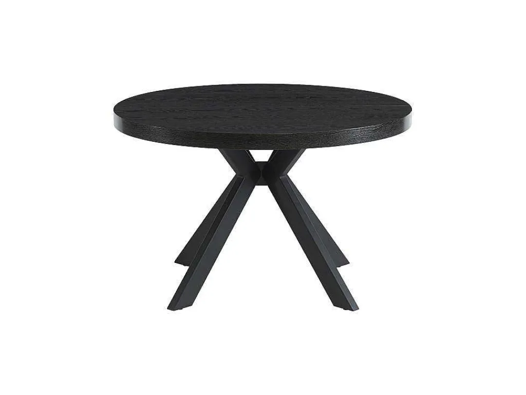 Uitschuifbare Eettafel 4 Tot 8 Personen Mdf En Staal Zwart Komoni-Vente-unique Discount