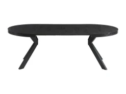 Uitschuifbare Eettafel 4 Tot 8 Personen Mdf En Staal Zwart Komoni-Vente-unique Discount