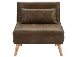 Uitschuifbare Fauteuil Posio Van Microvezel - Bruin-Vente-unique Hot