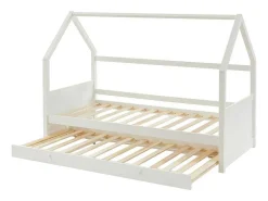 Uitschuifbed 2 X 90 X 190 Cm - Grenen - Wit - Hurra-Vente-unique
