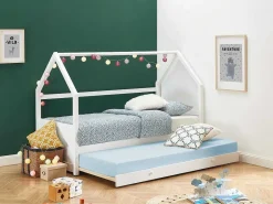 Uitschuifbed 2 X 90 X 190 Cm - Grenen - Wit - Hurra-Vente-unique