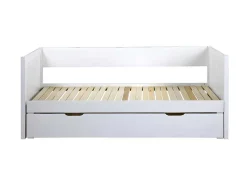 Uitschuifbed Met Opbergruimte - 90 X 190 Of 174 X 190 Cm - Wit - Alfiero-Vente-unique Outlet