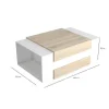 Ulrica Koffietafel, Wit, Sonoma, 100X60X35 Cm,-EPIKASA Discount