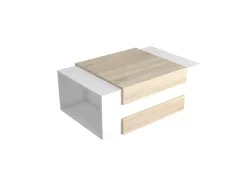 Ulrica Koffietafel, Wit, Sonoma, 100X60X35 Cm,-EPIKASA Discount