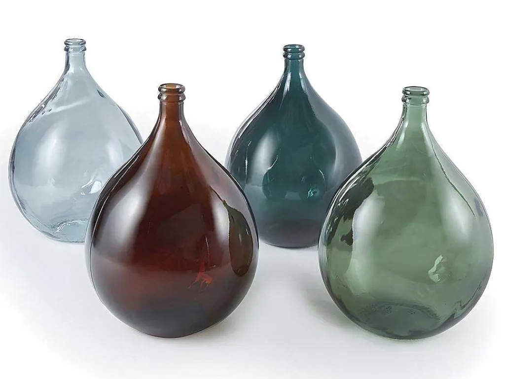 Vaas Dame-Jeanne Van Gerecycleerd Glas Silice 34L - Transparant Blauw-OZAIA Online