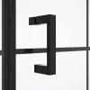 Vast Douchescherm Met Matzwarte Taatsdeur - 80 X 80 X 190 Cm - Caparica-Shower & Design Outlet