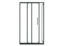 Vast Douchescherm Met Schuifdeur Met Industriele Stijl - Mat Zwart - 120 X 80 X 195 Cm - Toroni-Shower & Design Discount