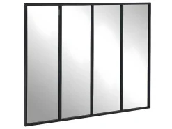 Vensterspiegel Industriele Stijl Dudley - Ijzer - 4 Delen - H120 X B90 Cm-OZAIA Online
