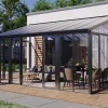 Veranda Van Aluminium En Polycarbonaat Met Uv-Bescherming - 15,8 M - Antraciet - Mathilda-EXPERTLAND Clearance