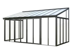 Veranda Van Aluminium En Polycarbonaat Met Uv-Bescherming - 15,8 M - Antraciet - Mathilda-EXPERTLAND Clearance