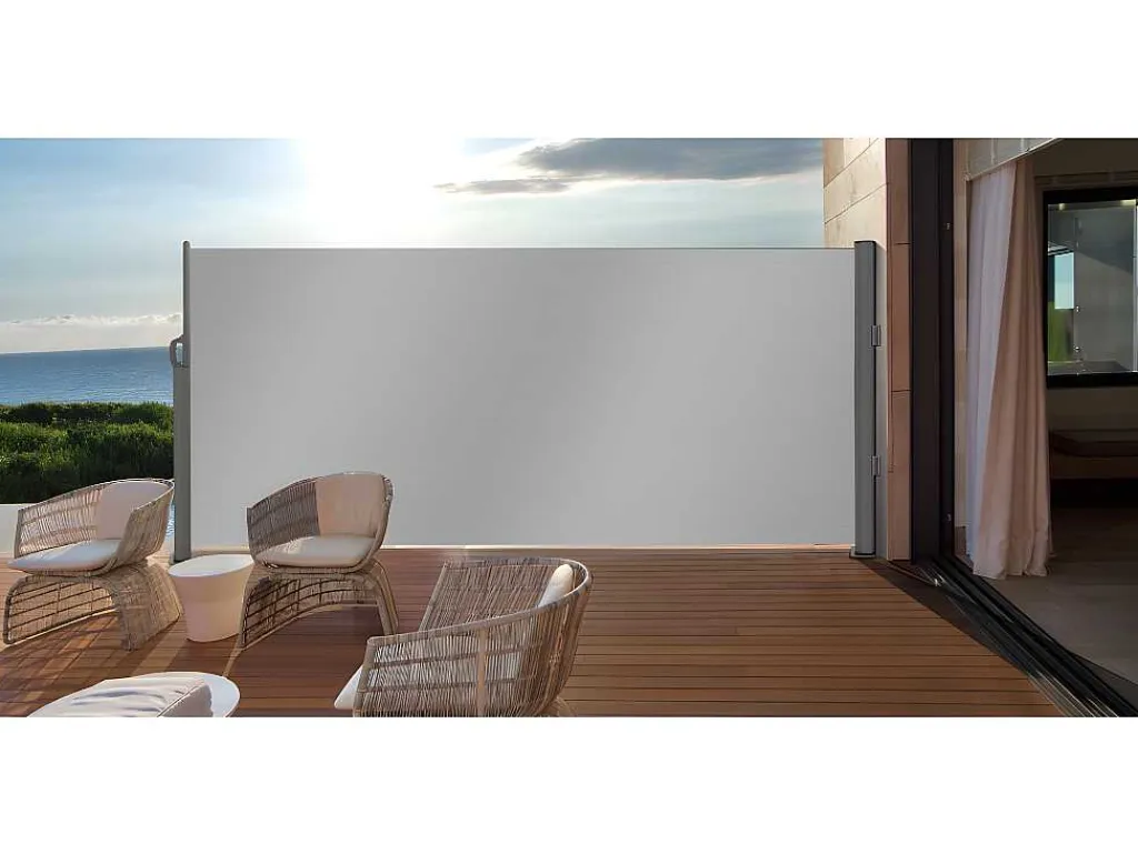 Verduisterend Textiel Paneel Suela - Grijs - Uittrekbaar - L300 X H180 Cm-EXPERTLAND Best
