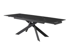 Verlengbare Eettafel 6 Tot 10 Plaatsen Van Keramiek En Metaal - Wit Marmereffect En Antraciet - Corema Van-PASCAL MORABITO Outlet