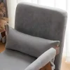 Verstelbare Converteerbare Gewatteerde Fauteuil Van Katoenen Stof - Grijs-ModernLuxe New