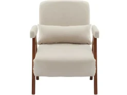 Verstelbare Converteerbare Gewatteerde Fauteuil Van Katoenen Stof - Beige-ModernLuxe Sale