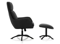 Verstelbare Fauteuil Van Linnen Met Voetensteun Arbori - Donkergrijs-Vente-unique Discount