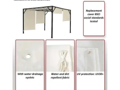 Vervangen Overkapping Voor Pergola Beja, Taupe-Vente-unique