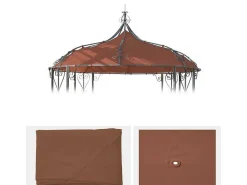 Vervangen Overkapping Voor Pergola Cabrera, Terracotta-Bruin-Vente-unique Sale