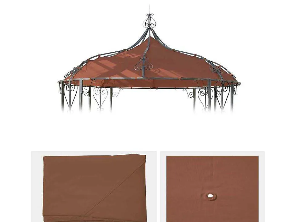 Vervangen Overkapping Voor Pergola Cabrera, Terracotta-Bruin-Vente-unique Sale