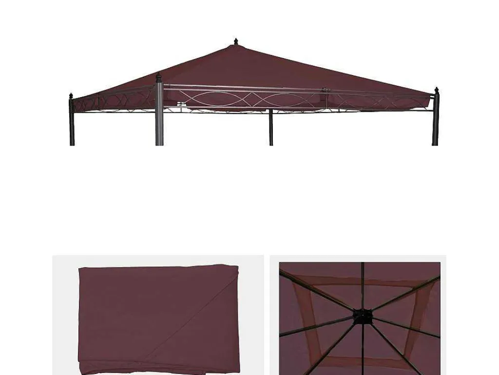Vervangende Dakbedekking Voor Pergola Calpe Iii, Roodbruin-Vente-unique Clearance
