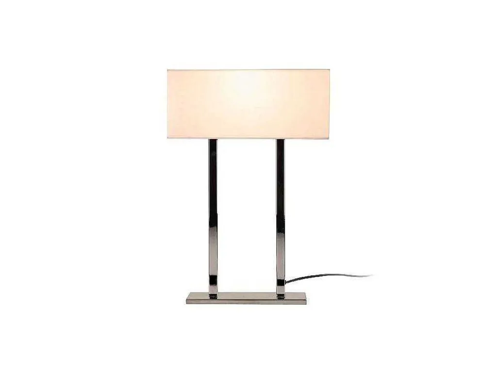 Vicenza Tafellamp, Chroom, Wit, 35 X 15 X 52 Cm,-EPIKASA Sale