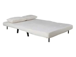 Vicky Slaapbank Velours Beige.-Vente-unique New