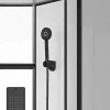 Vierkante Douchecabine Met Massagestralen Matzwart En Wit L90 X B90 X H215 Cm Tanito-Shower & Design Hot