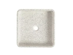 Vierkante Wastafel Om Te Plaatsen Van Terrazzo - L39 X B39 Cm - Stochi-Shower & Design