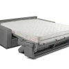 Vierzits Express Bedbank Vizir Van Stof - Grijs - Slaapafmeting 160 Cm - Matras 18 Cm-Vente-unique Hot