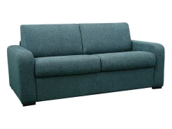 Vierzits Express Slaapbank - Stof - Blauw - Matras 14 Cm - Bevis-Vente-unique New