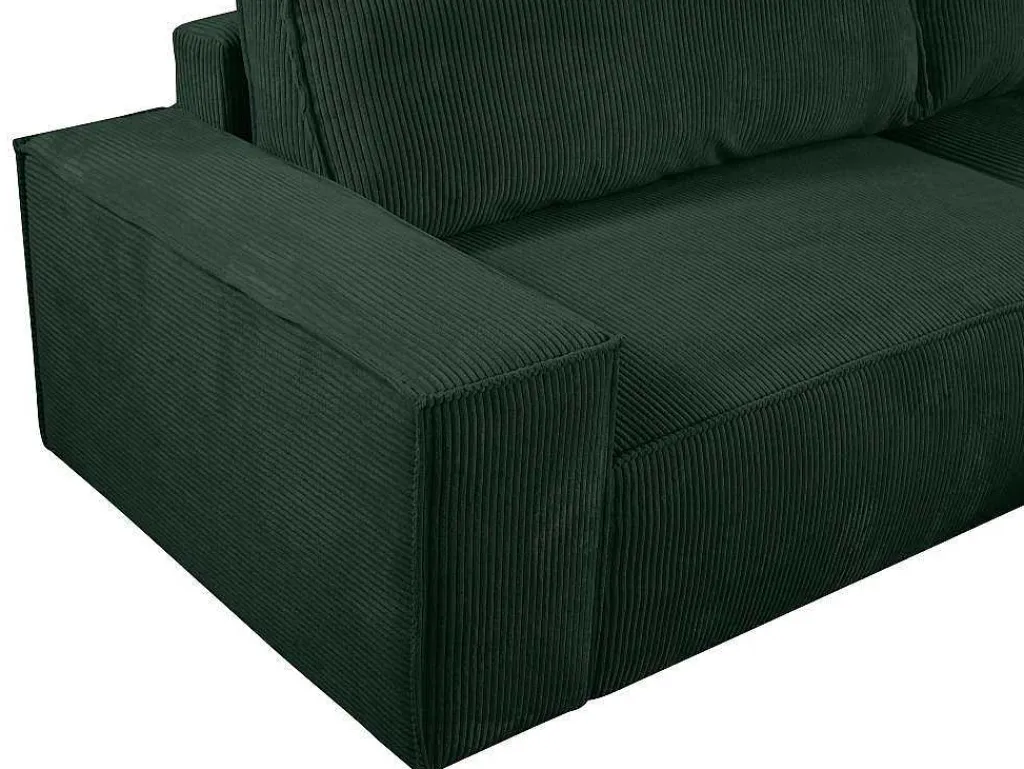 Vierzits Slaapbank Amelia Van Pascal Morabito - Ribfluweel - Spargroen-Vente-unique Sale