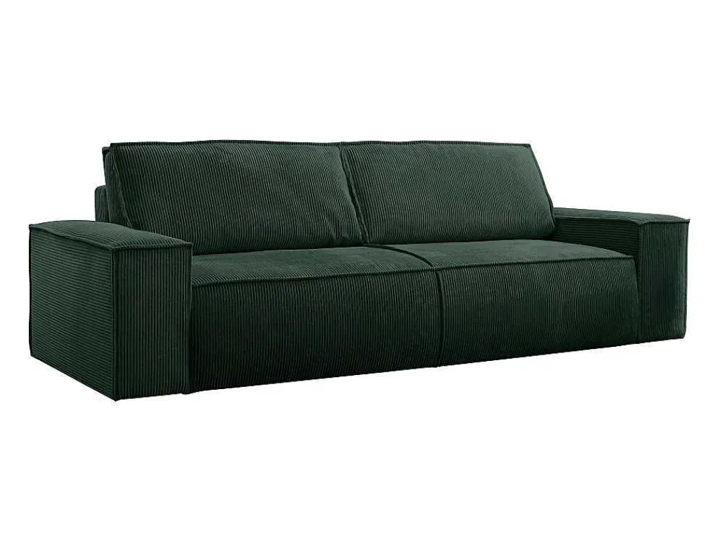 Vierzits Slaapbank Amelia Van Pascal Morabito - Ribfluweel - Spargroen-Vente-unique Sale