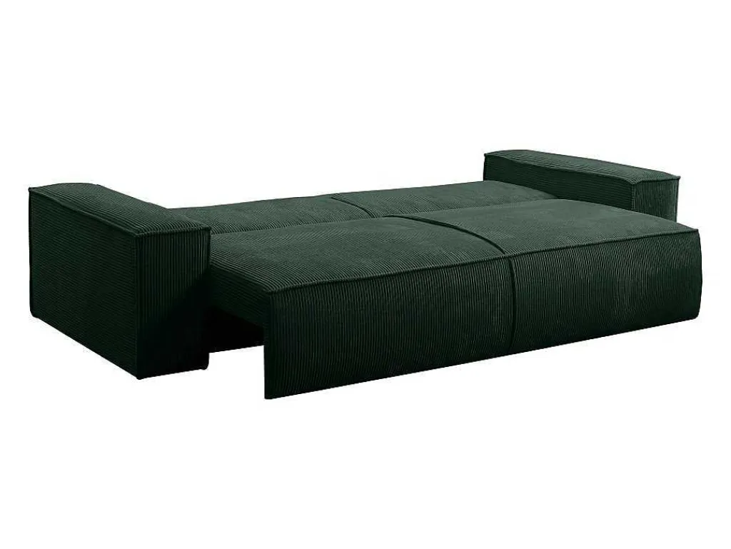 Vierzits Slaapbank Amelia Van Pascal Morabito - Ribfluweel - Spargroen-Vente-unique Sale