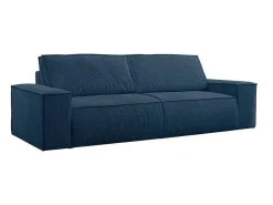 Vierzits Slaapbank Amelia Van Pascal Morabito - Ribfluweel - Blauw-Vente-unique Outlet
