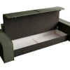 Vierzitsslaapbank Van Groen Velours Met Textuur Amelia-Vente-unique Discount