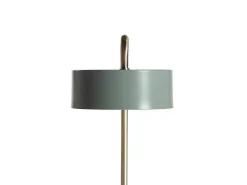Vintage Staande Lamp Otilie - Metaal - 24 X 16 X 40 Cm - Olijfgroen En Goudkleurig-OZAIA Best