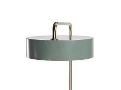 Vintage Staande Lamp Otilie - Metaal - 24 X 16 X 40 Cm - Olijfgroen En Goudkleurig-OZAIA Best