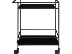 Vita Barwagen Op Wielen Met 2 Schappen, Zwart.-House Nordic