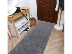 Vloerbedekking Santa Fe Grijskleuring 97, Glad, Uniform, Enkele Kleur 100X450 Cm-RugsX Outlet