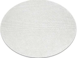 Vloerkleed Casablanca Plus Rond Creme Eenkleurig, Lus Cercle 150 Cm-RugsX Clearance