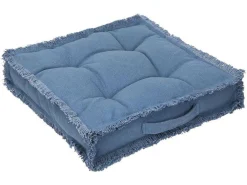 Vloerkussen Van Katoen - 45 X 45 Cm - Blauw - Honduras-OZAIA Best