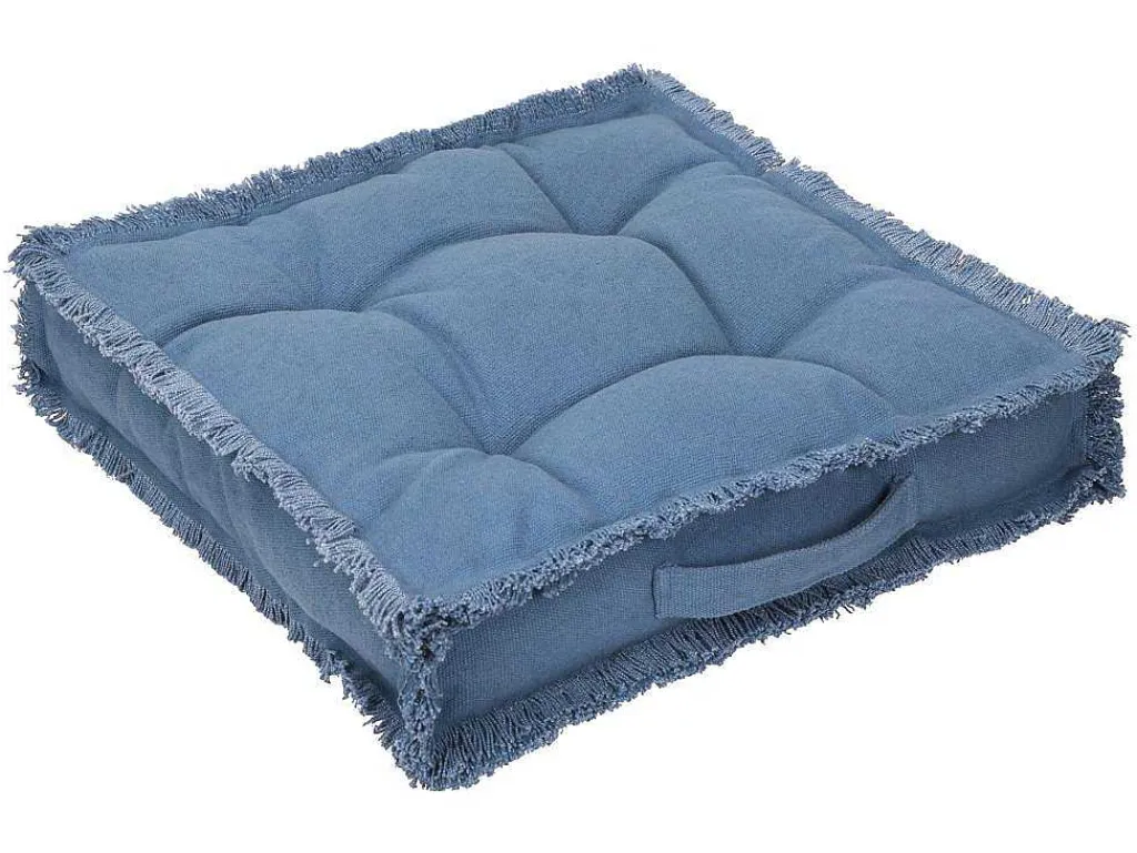 Vloerkussen Van Katoen - 45 X 45 Cm - Blauw - Honduras-OZAIA Best
