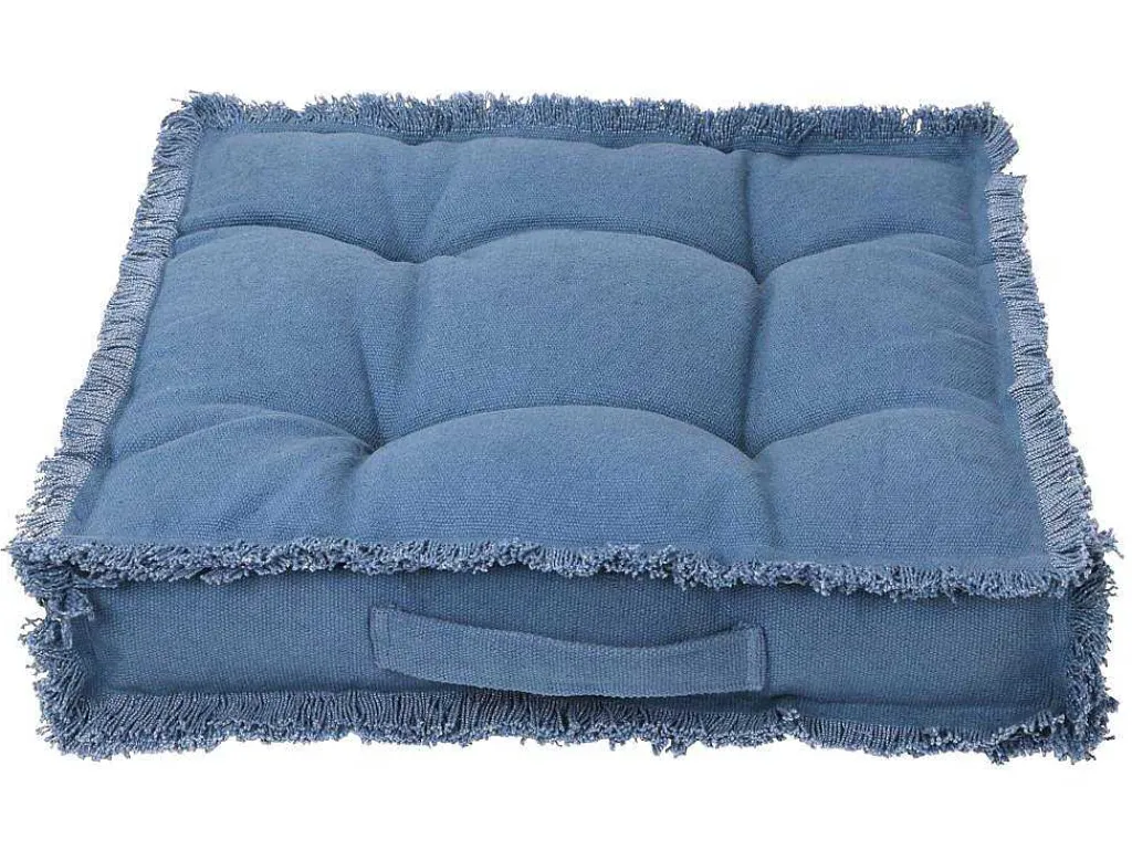 Vloerkussen Van Katoen - 45 X 45 Cm - Blauw - Honduras-OZAIA Best
