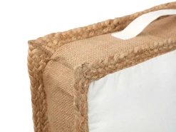Vloerkussen Van Katoen En Jute - 45 X 45 Cm - Wit En Naturel - Peruvia-OZAIA Hot