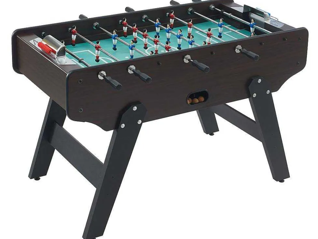 Voetbaltafel Van Mdf Met Eiken Effect - B153 X D77.6 X H96 Cm - Donker Naturelkleur - Edinson-Vente-unique Online