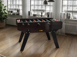 Voetbaltafel Van Mdf Met Eiken Effect - B153 X D77.6 X H96 Cm - Donker Naturelkleur - Edinson-Vente-unique Online